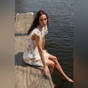 MELISSA NEPTON / jorja floral dress in off white floral Small S